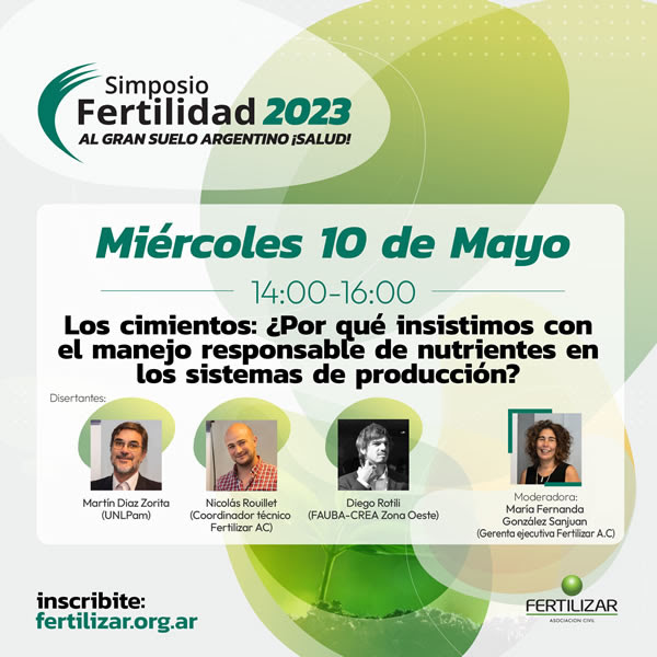 Bajo el lema “Al gran suelo argentino, ¡Salud!”, el Simposio FERTILIDAD 2023 se realizará presencial, 10 y 11 de mayo en el Metropolitano de Rosario