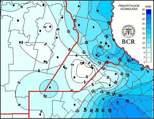Chacabuco con 40 milímetros y Ramallo con 30 fueron los registros más altos del fin de semana