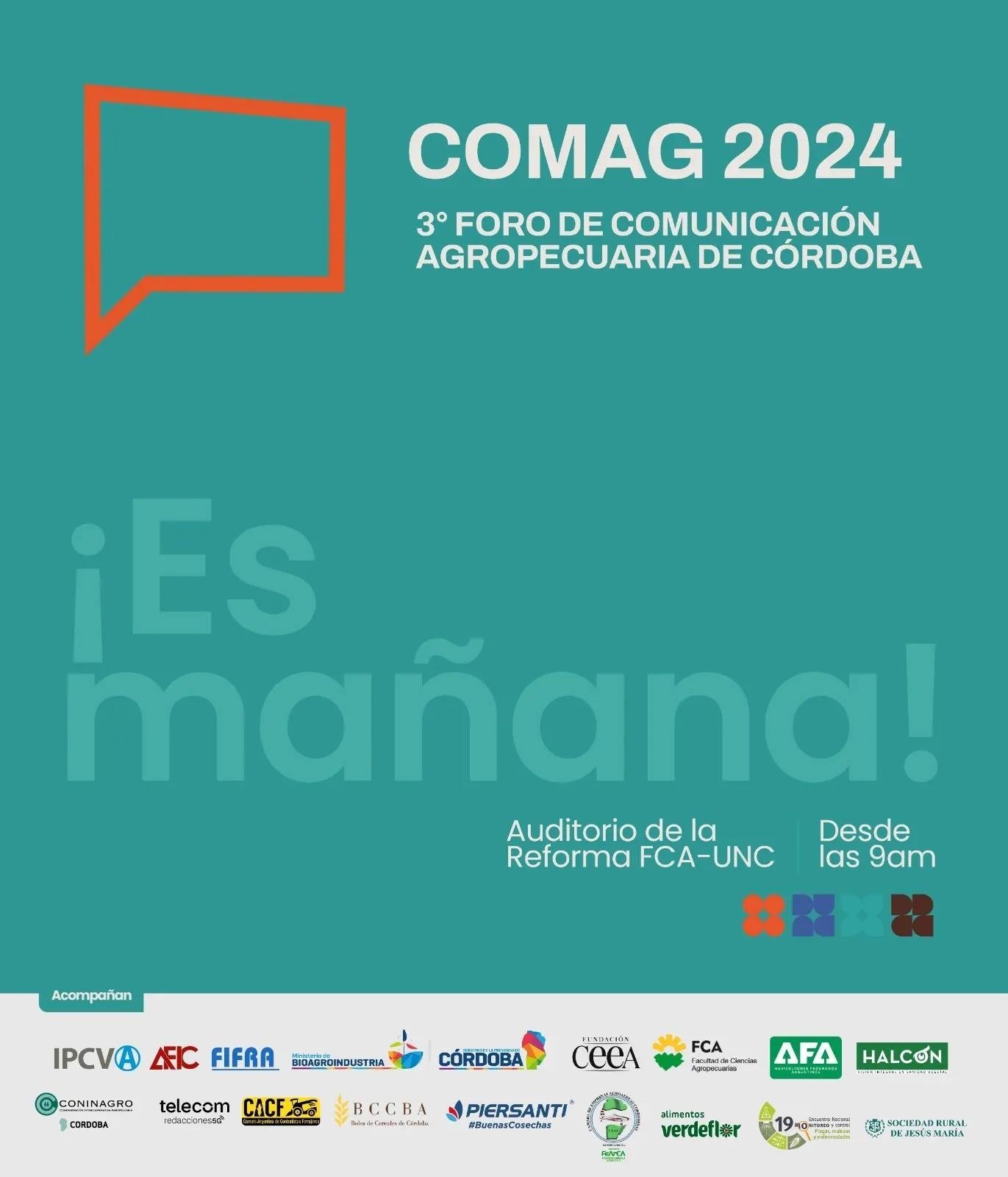 Mañana se realiza en el Auditorio La Reforma de la UNC el 3° Foro de Comunicación Agropecuaria de Córdoba