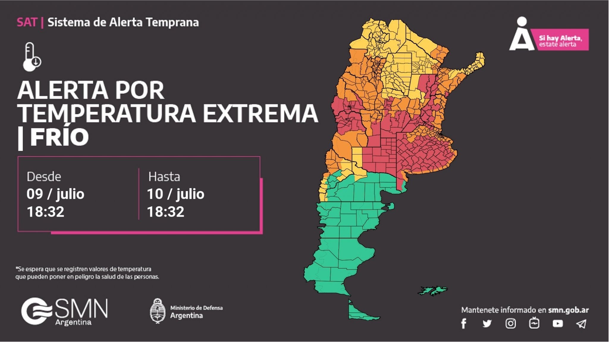 Hay 9 provincias en alerta roja por temperatura extrema