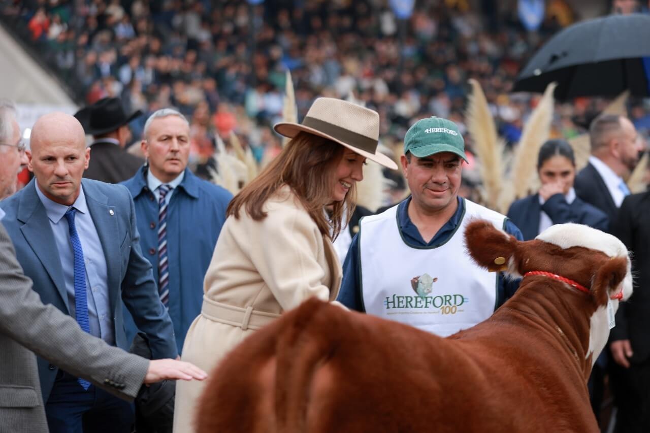 "Mi objetivo es apoyar al sector", dijo Villarruel en su visita a la Rural