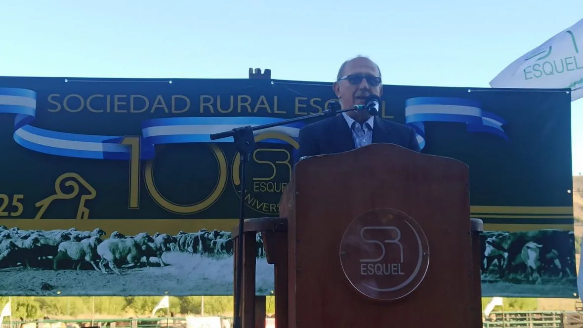 Castagnani en la Rural de Esquel: "Nunca más retenciones ni cierres de exportaciones"