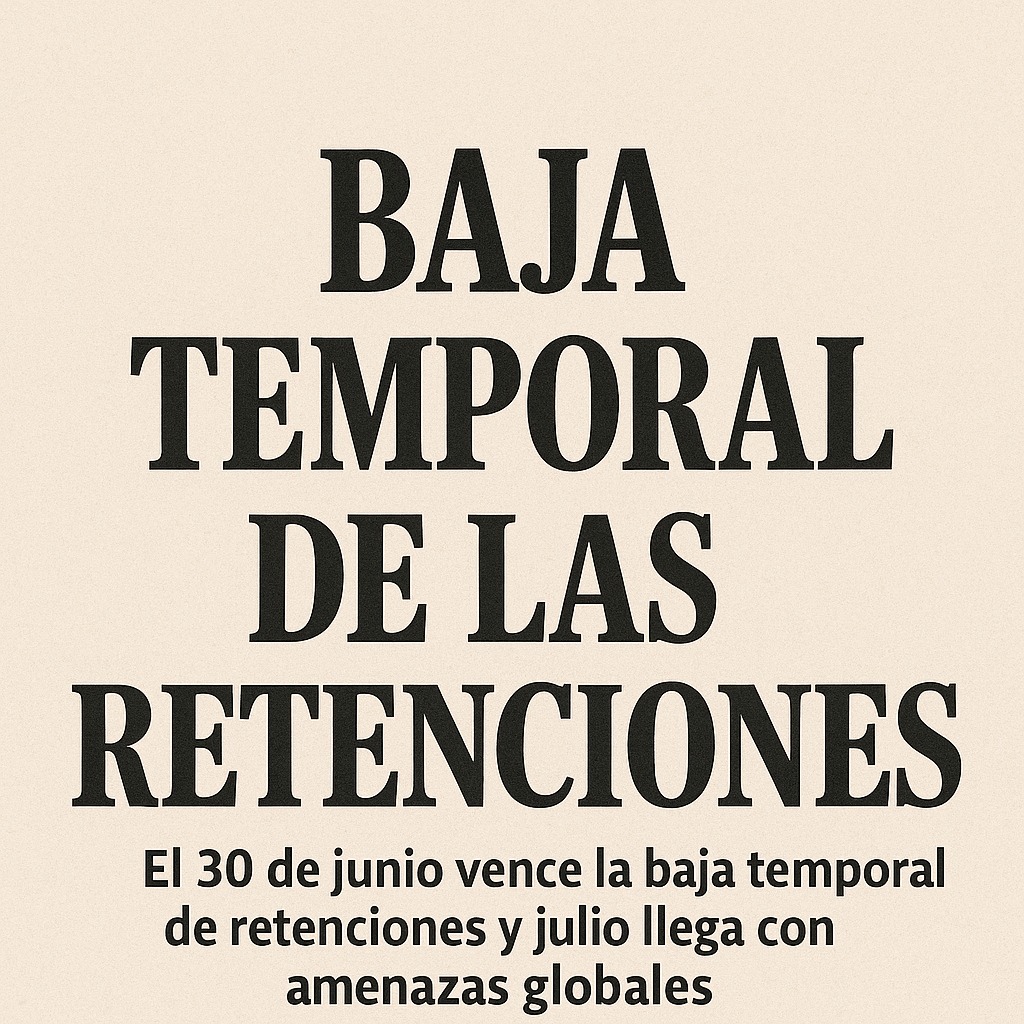 Se termina el alivio fiscal: vuelve la presión de las retenciones y julio llega con amenazas globales