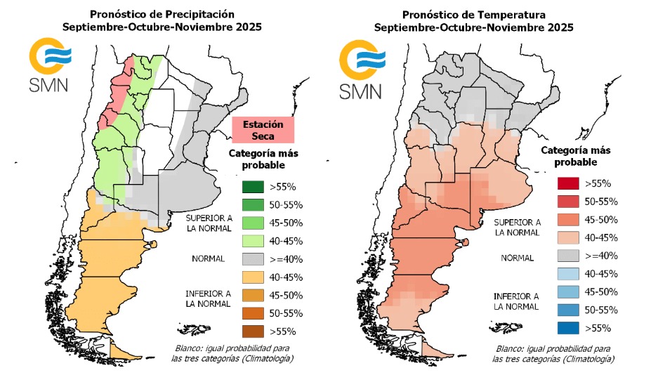 Primavera 2025: el SMN anticipa lluvias normales y temperaturas más altas