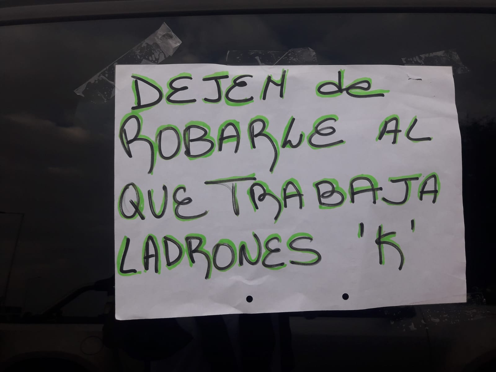 "Tractorazo" en Alto Fierro en Córdoba Capital