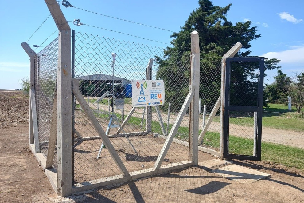 Nueva estación meteorológica en Río Tercero: la Red Provincial alcanza los 132 nodos