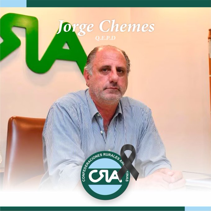 Fallece Jorge Chemes, destacado dirigente ruralista de Entre Ríos