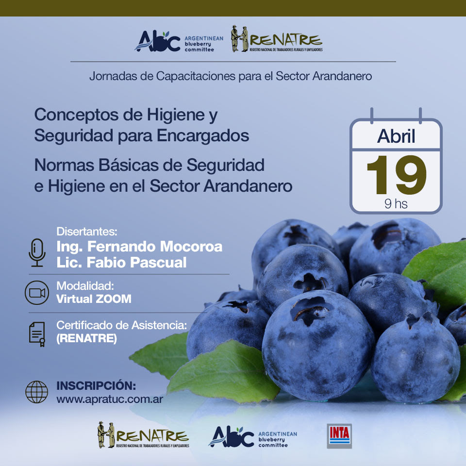 RENATRE comenzará un ciclo de capacitaciones para el sector arandanero en Tucumán