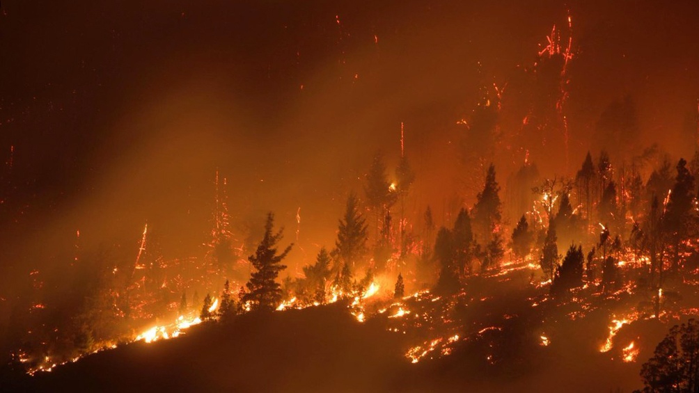 Fuego avanza sobre áreas naturales de la Patagonia argentina durante la emergencia ígnea nacional